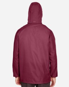 Team 365 TT73 Unisex Zone Protect Lightweight Jacket – Sport Maroon (on model back)