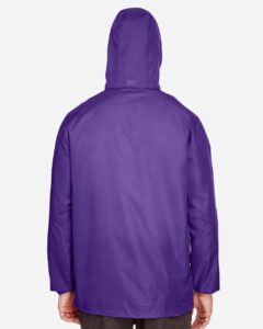 Team 365 TT73 Unisex Zone Protect Lightweight Jacket – Sport Purple (on model back)