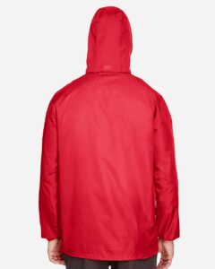 Team 365 TT73 Unisex Zone Protect Lightweight Jacket – Sport Red (on model back)