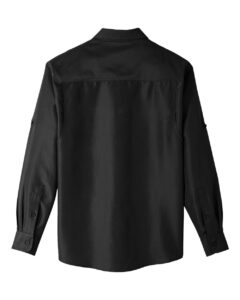 Harriton M580L Men’s Key West Performance Staff Shirt – Black (back)