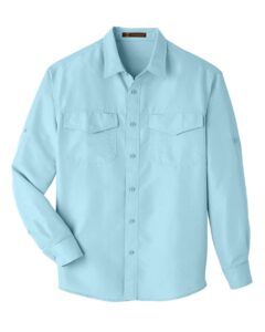 Harriton M580L Men’s Key West Performance Staff Shirt – Cloud Blue