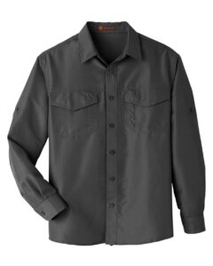 Harriton M580L Men’s Key West Performance Staff Shirt – Dark Charcoal