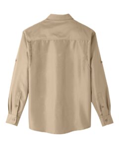 Harriton M580L Men’s Key West Performance Staff Shirt – Khaki (back)