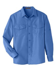 Harriton M580L Men’s Key West Performance Staff Shirt – Pool Blue