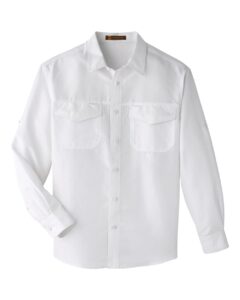 Harriton M580L Men’s Key West Performance Staff Shirt – White