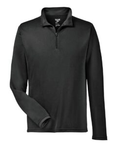 Team 365 TT31 Men’s Zone Performance Quarter-Zip Pullover – Black