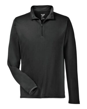 Team 365 TT31 Men’s Zone Performance Quarter-Zip Pullover – Black