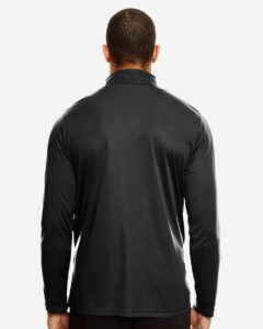 Team 365 TT31 Men’s Zone Performance Quarter-Zip Pullover – Black (on model back)