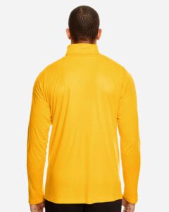 Team 365 TT31 Men’s Zone Performance Quarter-Zip Pullover – Sport Athletic Gold (on model back)