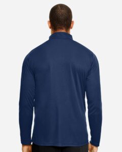Team 365 TT31 Men’s Zone Performance Quarter-Zip Pullover – Sport Dark Navy (on model back)