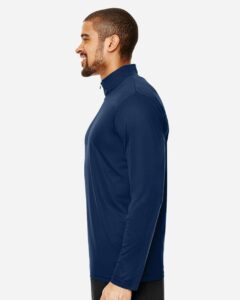 Team 365 TT31 Men’s Zone Performance Quarter-Zip Pullover – Sport Dark Navy (on model side)