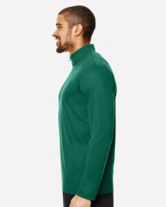 Team 365 TT31 Men’s Zone Performance Quarter-Zip Pullover – Sport Forest (on model side)