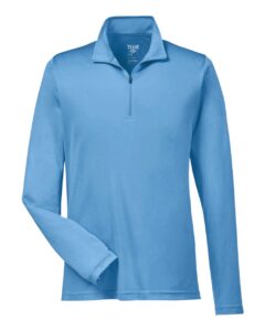 Team 365 TT31 Men’s Zone Performance Quarter-Zip Pullover – Sport Light Blue