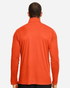 Team 365 TT31 Men’s Zone Performance Quarter-Zip Pullover – Sport Orange (on model back)