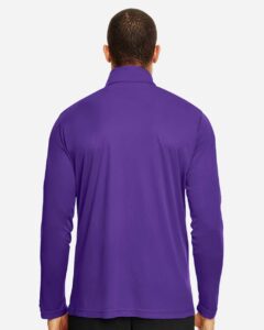 Team 365 TT31 Men’s Zone Performance Quarter-Zip Pullover – Sport Purple (on model back)