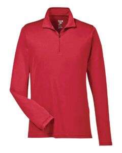 Team 365 TT31 Men’s Zone Performance Quarter-Zip Pullover – Sport Red