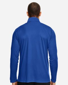 Team 365 TT31 Men’s Zone Performance Quarter-Zip Pullover – Sport Royal (on model back)