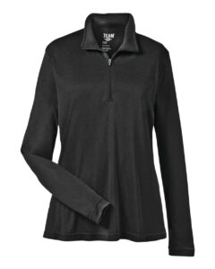 Team 365 TT31W Women’s Zone Performance Quarter-Zip Pullover – Black