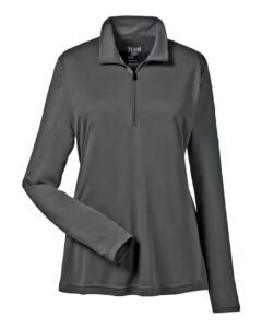 Team 365 TT31W Women’s Zone Performance Quarter-Zip Pullover – Sport Graphite