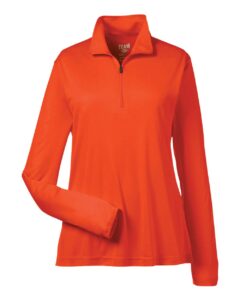 Team 365 TT31W Women’s Zone Performance Quarter-Zip Pullover – Sport Orange