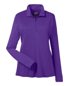 Team 365 TT31W Women’s Zone Performance Quarter-Zip Pullover – Sport Purple