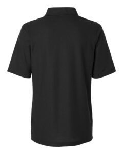 Harriton M105W Women’s Maverick CVC Pique Polo – Black (back)