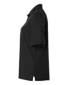 Harriton M105W Women’s Maverick CVC Pique Polo – Black (side)