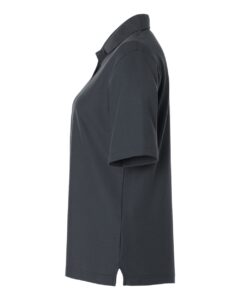 Harriton M105W Women’s Maverick CVC Pique Polo – Dark Charcoal (side)