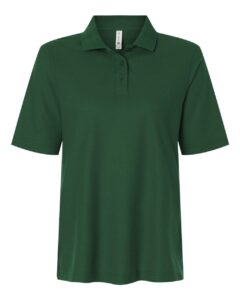Harriton M105W Women’s Maverick CVC Pique Polo – Dark Green