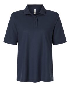 Harriton M105W Women’s Maverick CVC Pique Polo – Dark Navy