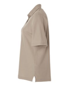 Harriton M105W Women’s Maverick CVC Pique Polo – Khaki (side)
