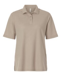 Harriton M105W Women’s Maverick CVC Pique Polo – Khaki