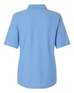 Harriton M105W Women’s Maverick CVC Pique Polo – Light College Blue (back)