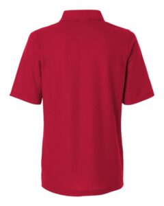 Harriton M105W Women’s Maverick CVC Pique Polo – Red (back)