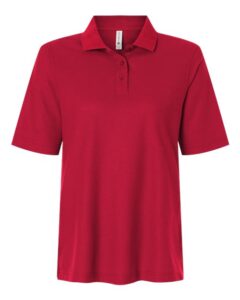Harriton M105W Women’s Maverick CVC Pique Polo – Red