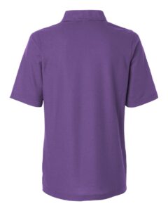 Harriton M105W Women’s Maverick CVC Pique Polo – Team Purple (back)