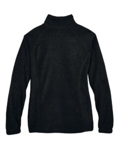 Harriton M990W Women’s Full-Zip Fleece – Black (back)