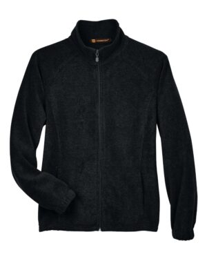 Harriton M990W Women’s Full-Zip Fleece – Black