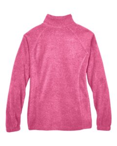 Harriton M990W Women’s Full-Zip Fleece – Charity Pink (back)