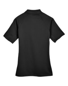 Harriton M211W Women’s Advantage Tactical Polo – Black (back)