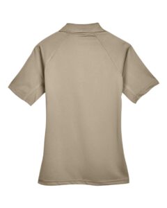 Harriton M211W Women’s Advantage Tactical Polo – Desert Khaki (back)