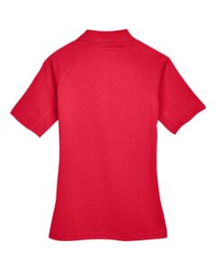 Harriton M211W Women’s Advantage Tactical Polo – Red (back)
