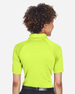 Harriton M211W Women’s Advantage Tactical Polo – Safety Yellow (on model back)