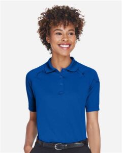Harriton M211W Women’s Advantage Tactical Polo – True Royal (on model)
