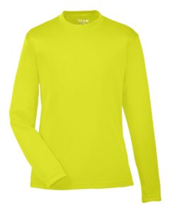 Team 365 TT11YL Youth Zone Performance Long Sleeve T-Shirt – Safety Yellow