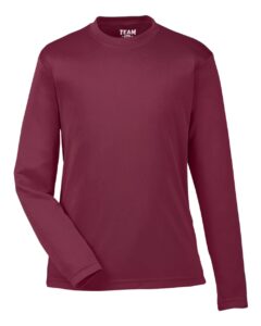 Team 365 TT11YL Youth Zone Performance Long Sleeve T-Shirt – Sport Maroon