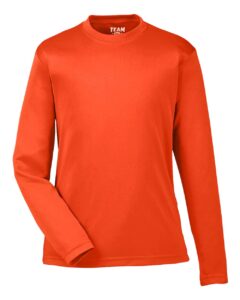 Team 365 TT11YL Youth Zone Performance Long Sleeve T-Shirt – Sport Orange