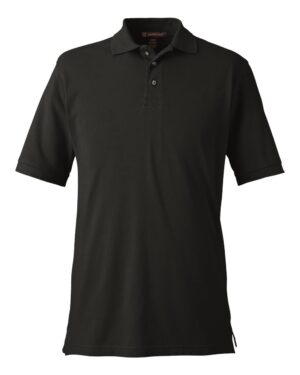 Harriton M200 Men’s Pique Polo – Black