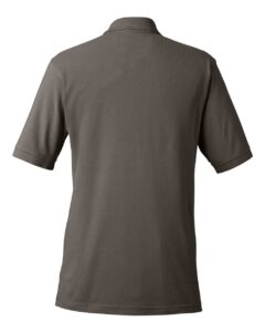 Harriton M200 Men’s Pique Polo – Charcoal (back)