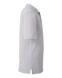 Harriton M200 Men’s Pique Polo – Grey Heather (side)